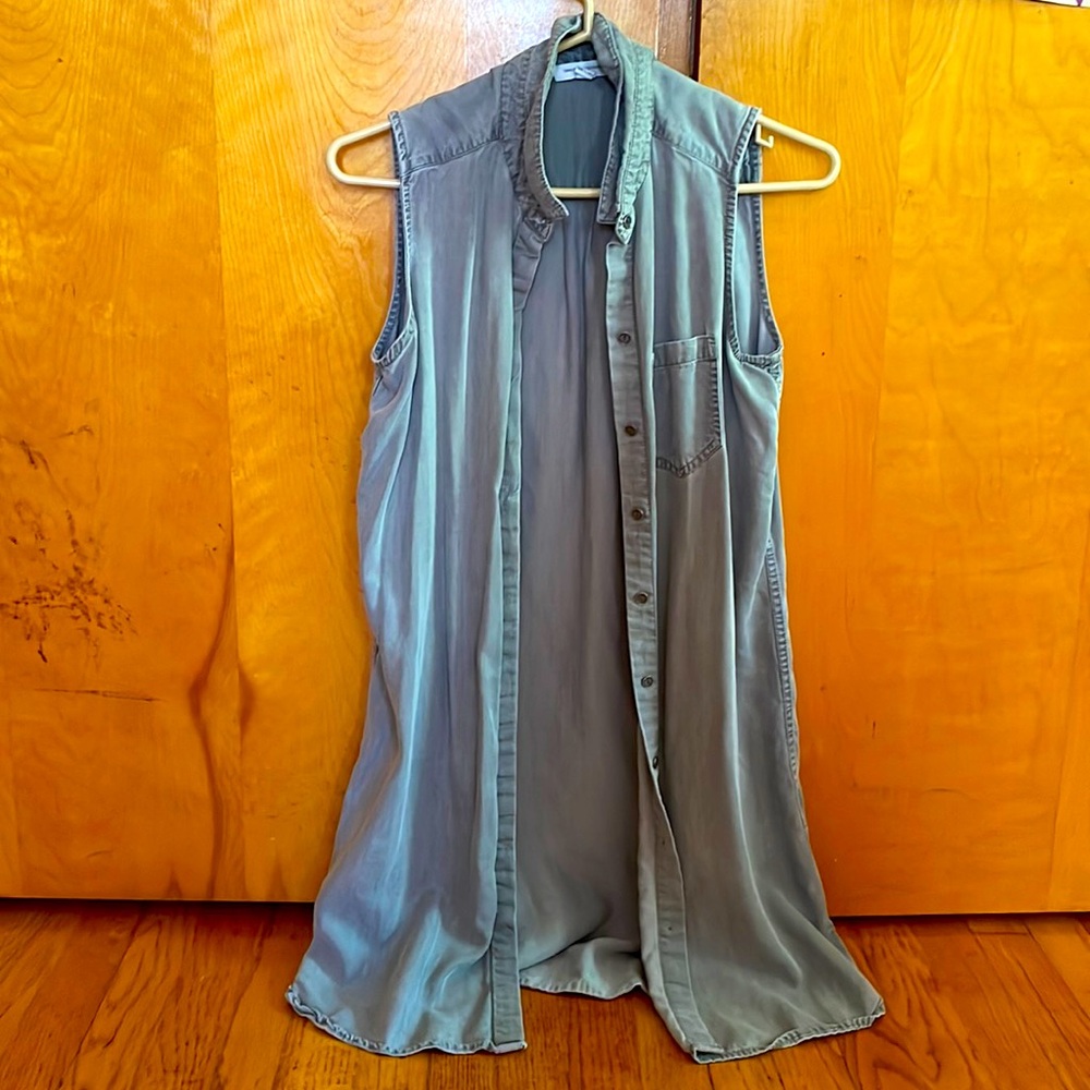 beachlunchlounge Womens size S button down dress/ coverup/ tunic. NWOT